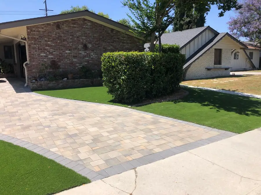 Professional landscaping services with turf integration