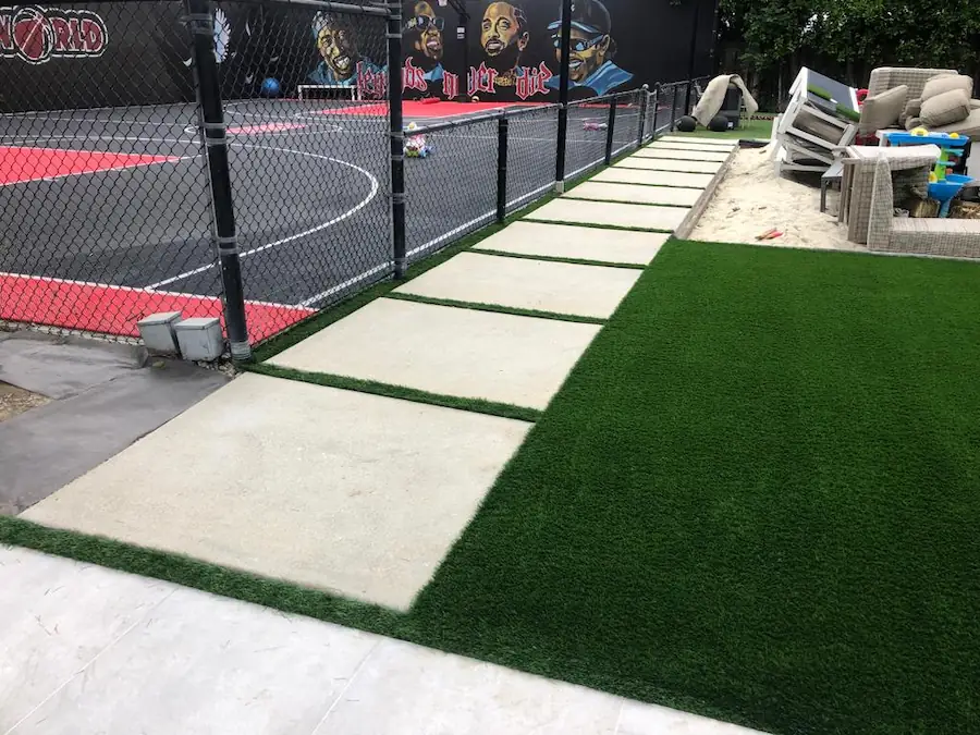 Durable commercial synthetic turf installation for businesses
